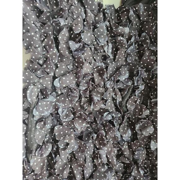 NWT Anthropologie 3D Floral Polka Dot Mini Dress size 10 Black #8A413 - Picture 7 of 12